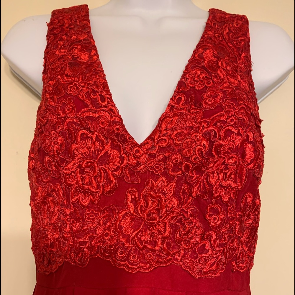 Long red sleeveless dress, pretty in red! OBO!